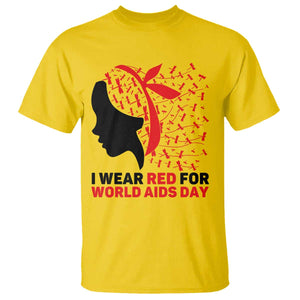 I Wear Red For World AIDS Day T Shirt HIV Awareness Dragonfly Support Gift TS12 Daisy Print Your Wear