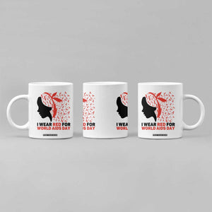 I Wear Red For World AIDS Day Coffee Mug HIV Awareness Dragonfly Support Gift TS12 Print Your Wear
