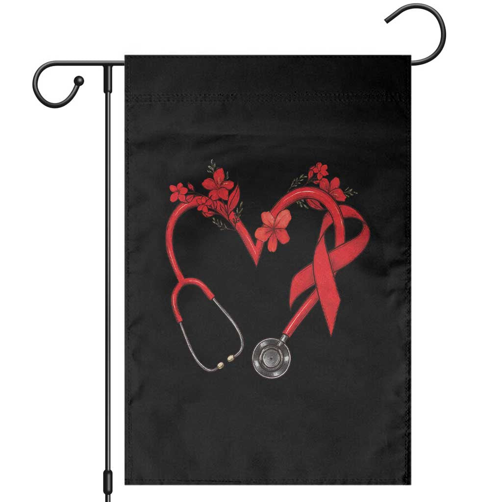 Healthcare Hero HIV Awareness Garden Flag Red Ribbon Support Gift TS12 Black Print Your Wear