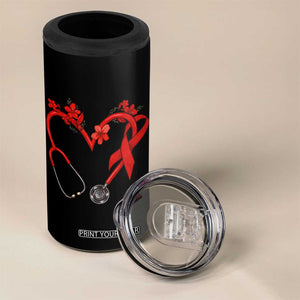 Healthcare Hero HIV Awareness 4 in 1 Can Cooler Tumbler Red Ribbon Support Gift TS12 Print Your Wear