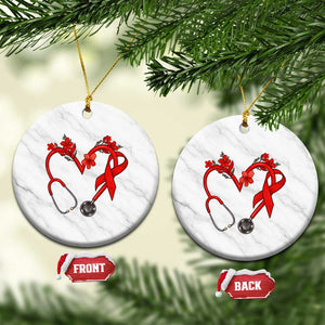 Healthcare Hero HIV Awareness Ceramic Ornament Red Ribbon Support Gift TS12 1pc White Marble Print Your Wear