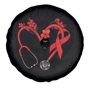 Healthcare Hero HIV Awareness Spare Tire Cover Red Ribbon Support Gift TS12 Print Your Wear