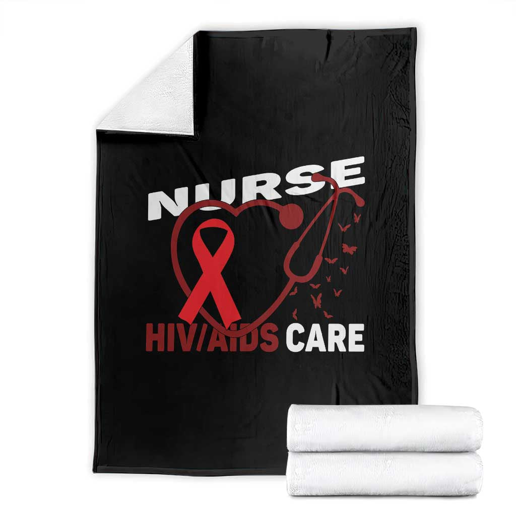 Healthcare Hero HIV AIDS Care Nurse Gift Throw Blanket TS12 Black Print Your Wear