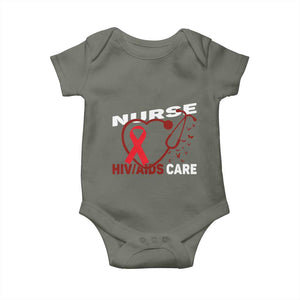 Healthcare Hero HIV AIDS Care Nurse Gift Baby Onesie TS12 Military Green Print Your Wear