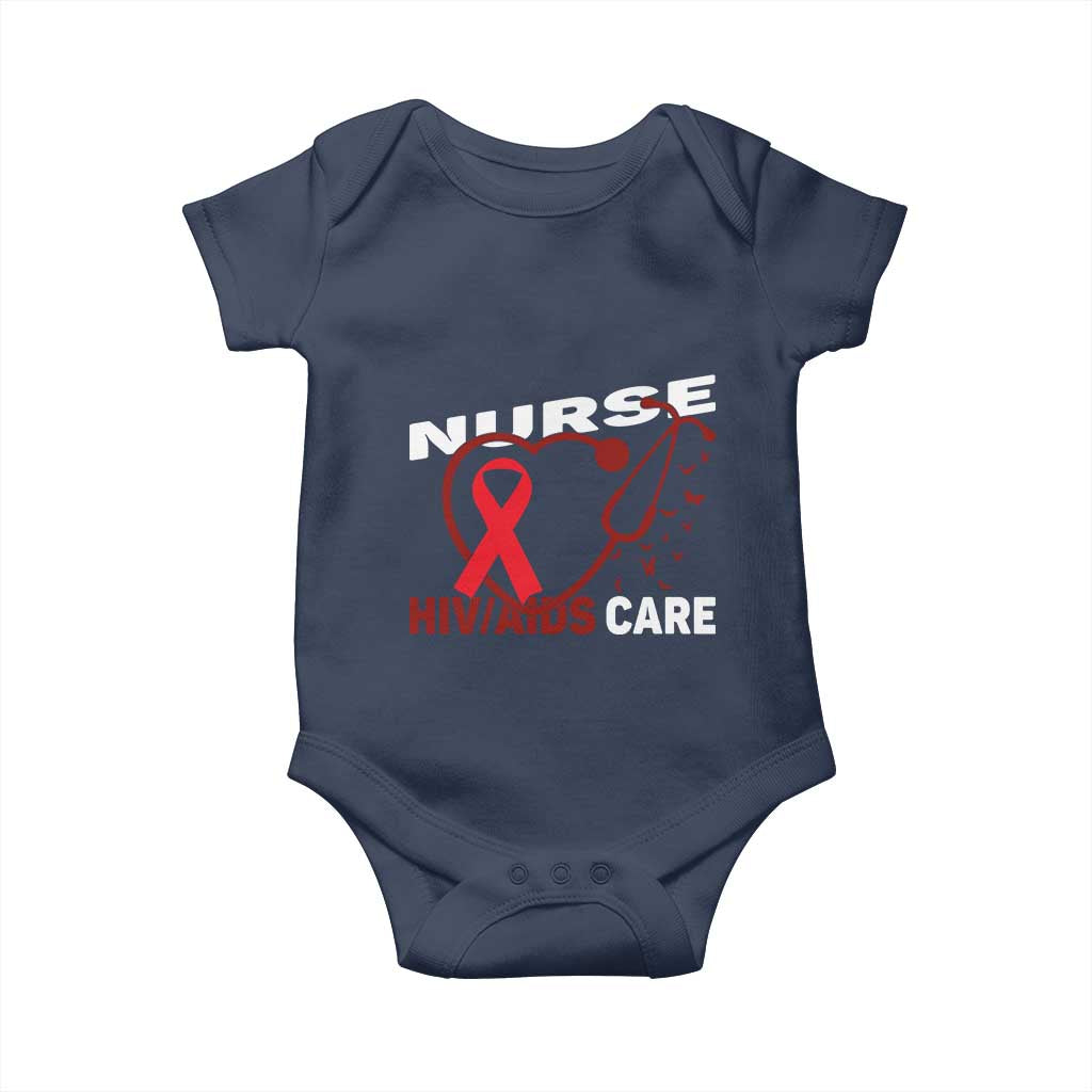 Healthcare Hero HIV AIDS Care Nurse Gift Baby Onesie TS12 Navy Print Your Wear