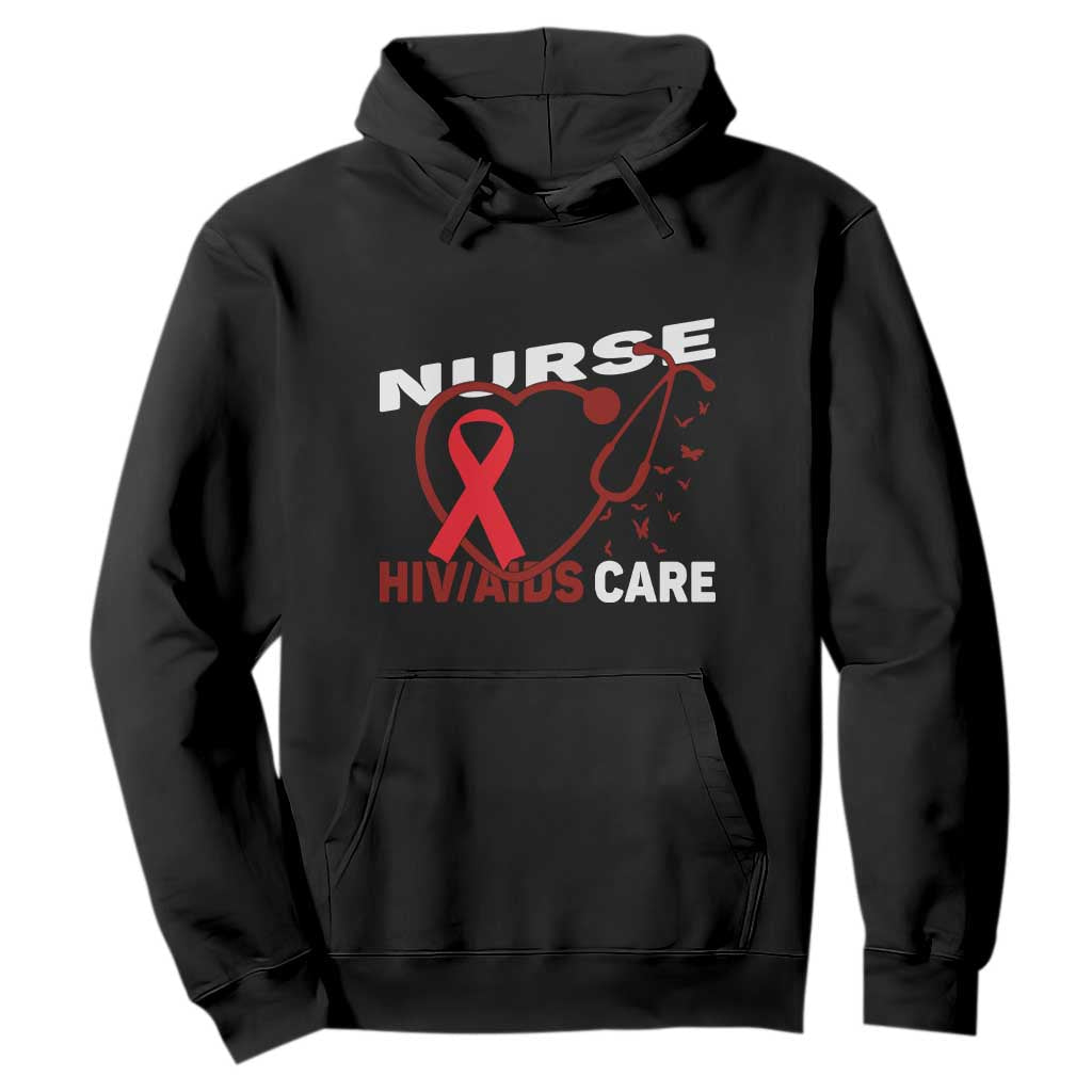 Healthcare Hero HIV AIDS Care Nurse Gift Hoodie TS12 Black Print Your Wear