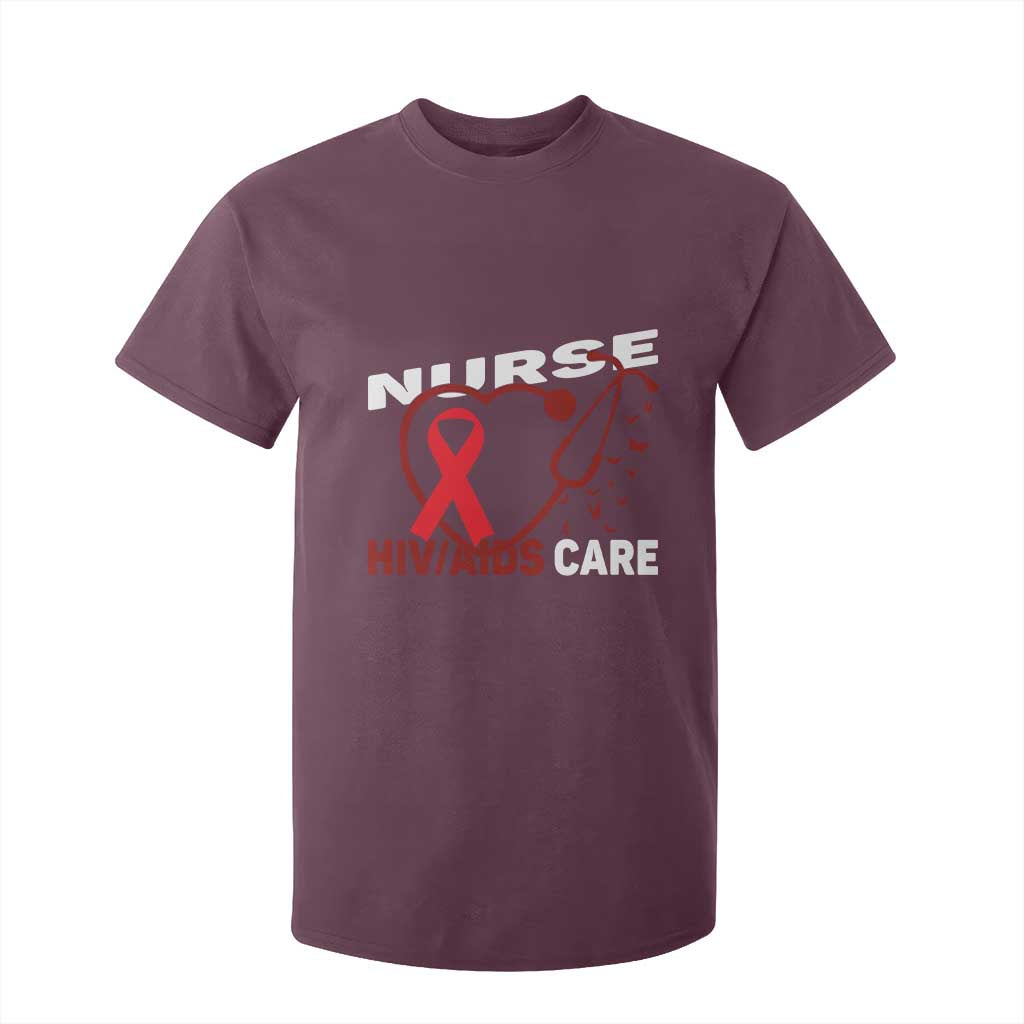 Healthcare Hero HIV AIDS Care Nurse Gift T Shirt For Kid TS12 Maroon Print Your Wear
