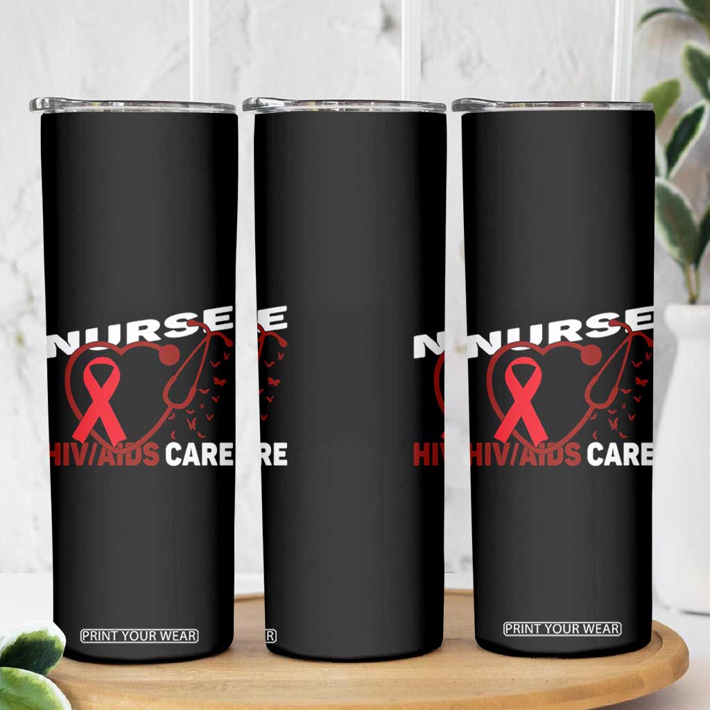 Healthcare Hero HIV AIDS Care Nurse Gift Skinny Tumbler TS12 Print Your Wear