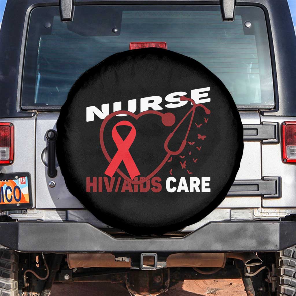 Healthcare Hero HIV AIDS Care Nurse Gift Spare Tire Cover TS12 No hole Black Print Your Wear