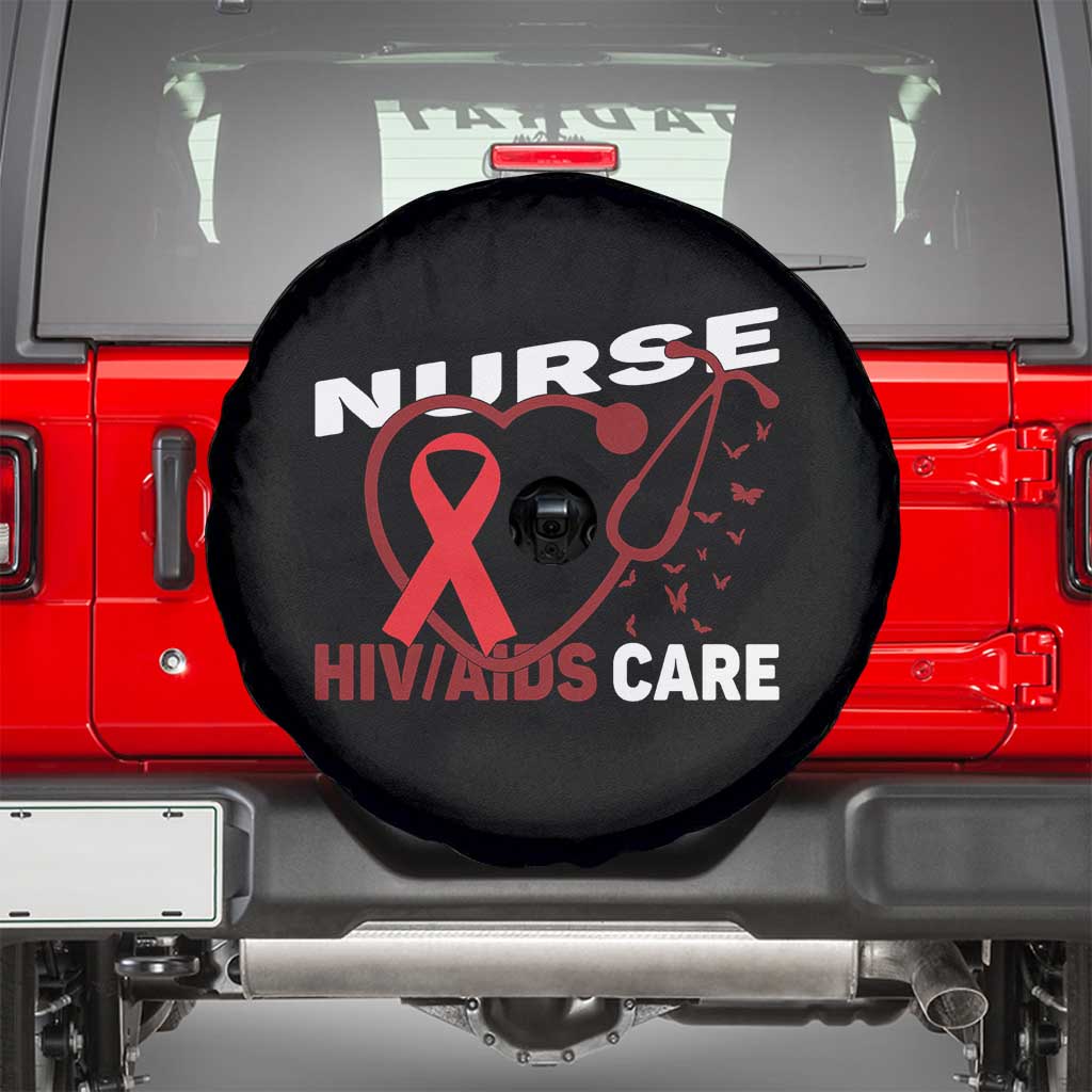 Healthcare Hero HIV AIDS Care Nurse Gift Spare Tire Cover TS12 Black Print Your Wear