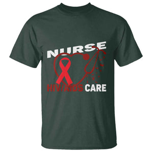 Healthcare Hero HIV AIDS Care Nurse Gift T Shirt TS12 Dark Forest Green Print Your Wear