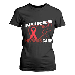 Healthcare Hero HIV AIDS Care Nurse Gift T Shirt For Women TS12 Black Print Your Wear