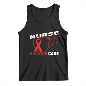 Healthcare Hero HIV AIDS Care Nurse Gift Tank Top TS12 Black Print Your Wear