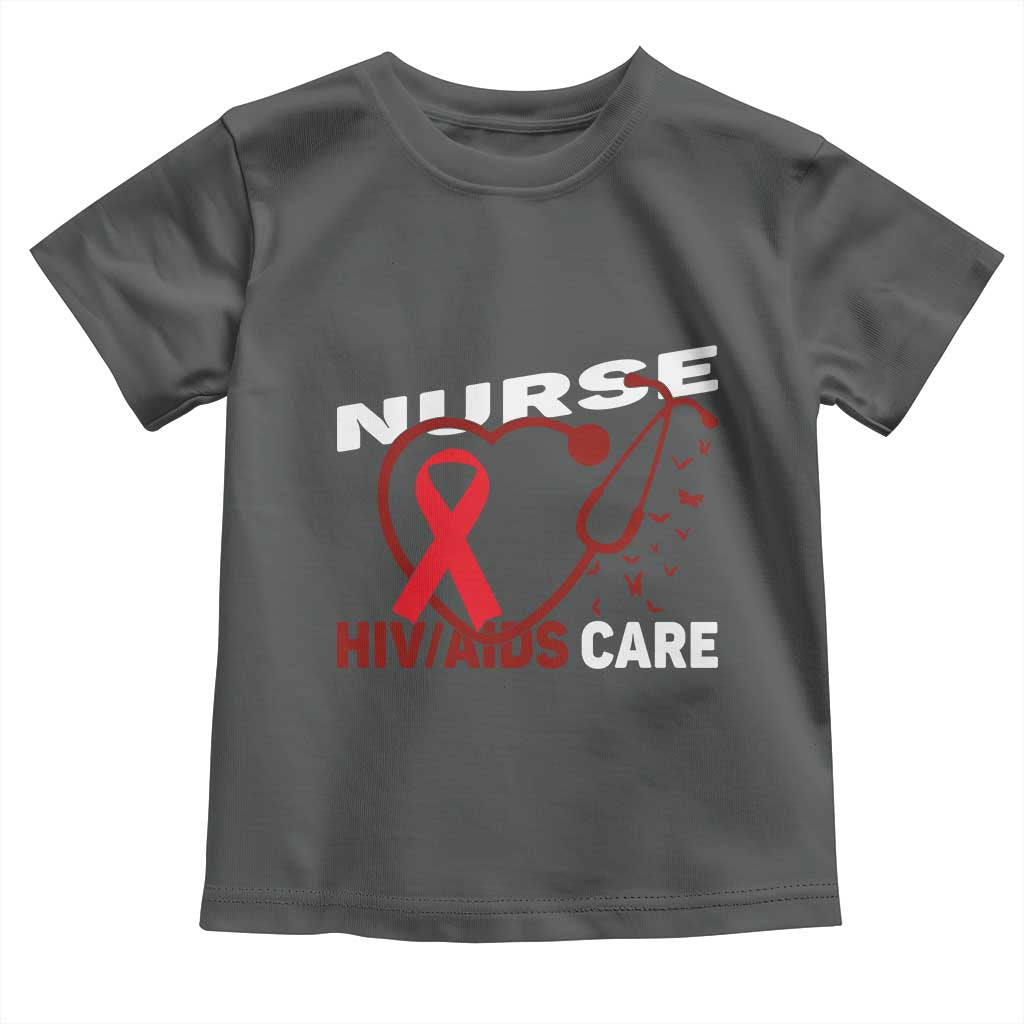 Healthcare Hero HIV AIDS Care Nurse Gift Toddler T Shirt TS12 Dark Heather Print Your Wear