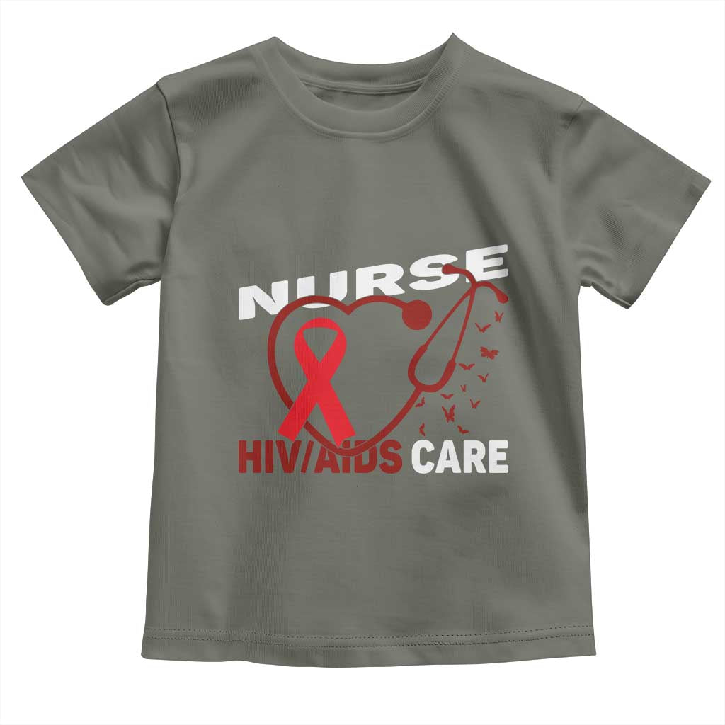 Healthcare Hero HIV AIDS Care Nurse Gift Toddler T Shirt TS12 Military Green Print Your Wear