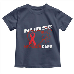 Healthcare Hero HIV AIDS Care Nurse Gift Toddler T Shirt TS12 Navy Print Your Wear