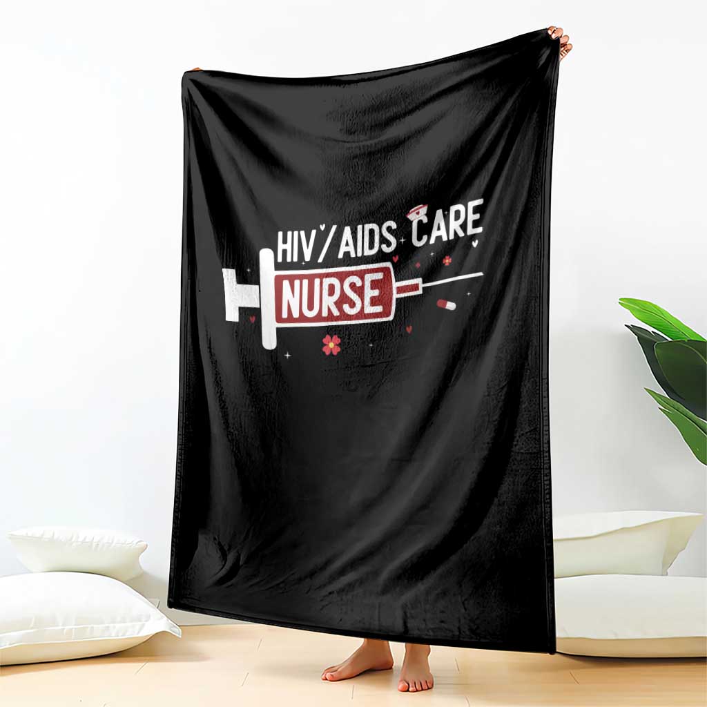 HIV AIDS Care Nurse Throw Blanket Red Ribbon Support Gift TS12 Print Your Wear