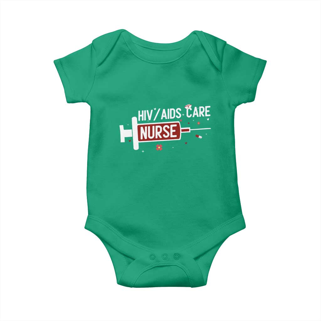 HIV AIDS Care Nurse Baby Onesie Red Ribbon Support Gift TS12 Irish Green Print Your Wear