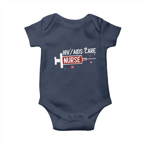 HIV AIDS Care Nurse Baby Onesie Red Ribbon Support Gift TS12 Navy Print Your Wear
