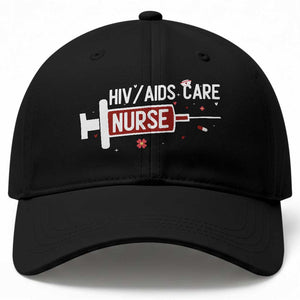 HIV AIDS Care Nurse Baseball Cap Red Ribbon Support Gift TS12 Print Your Wear
