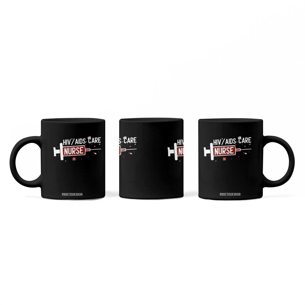 HIV AIDS Care Nurse Coffee Mug Red Ribbon Support Gift TS12 Print Your Wear