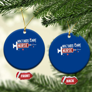 HIV AIDS Care Nurse Ceramic Ornament Red Ribbon Support Gift TS12 1pc Blue Print Your Wear