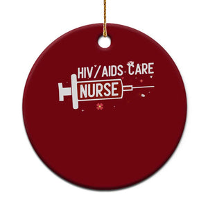 HIV AIDS Care Nurse Ceramic Ornament Red Ribbon Support Gift TS12 1pc Red Print Your Wear