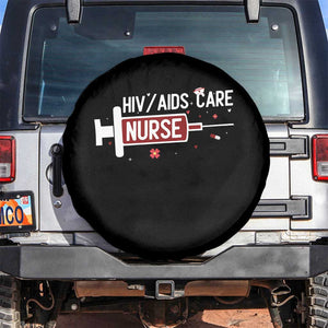 HIV AIDS Care Nurse Spare Tire Cover Red Ribbon Support Gift TS12 No hole Black Print Your Wear