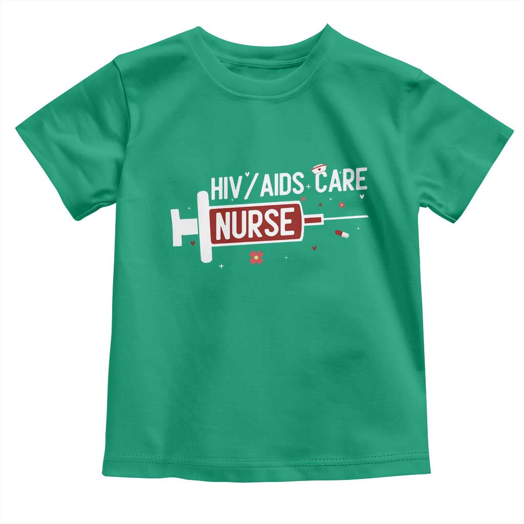 HIV AIDS Care Nurse Toddler T Shirt Red Ribbon Support Gift TS12 Irish Green Print Your Wear