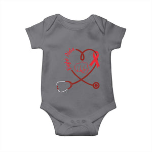 Fight AIDS Nurse Baby Onesie Red Ribbon HIV Awareness Gift TS12 Charcoal Print Your Wear