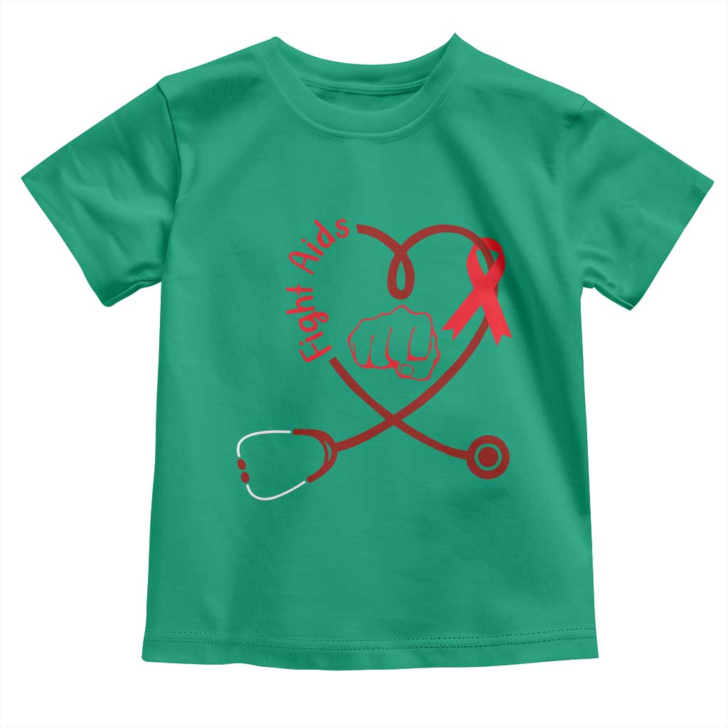 Fight AIDS Nurse Toddler T Shirt Red Ribbon HIV Awareness Gift TS12 Irish Green Print Your Wear