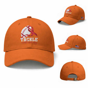 Tackle World AIDS Day Baseball Cap Red Ribbon Football Awareness Gift TS12 Baseball Cap Universal Fit Orange Print Your Wear