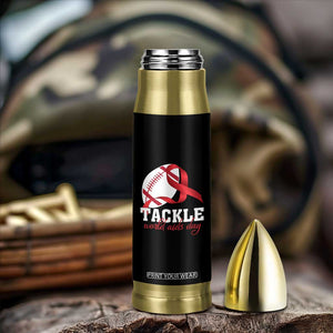 Tackle World AIDS Day Bullet Tumbler Red Ribbon Football Awareness Gift TS12 Print Your Wear