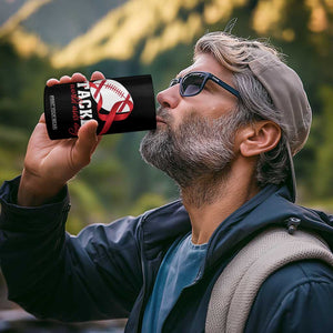 Tackle World AIDS Day 4 in 1 Can Cooler Tumbler Red Ribbon Football Awareness Gift TS12 Print Your Wear