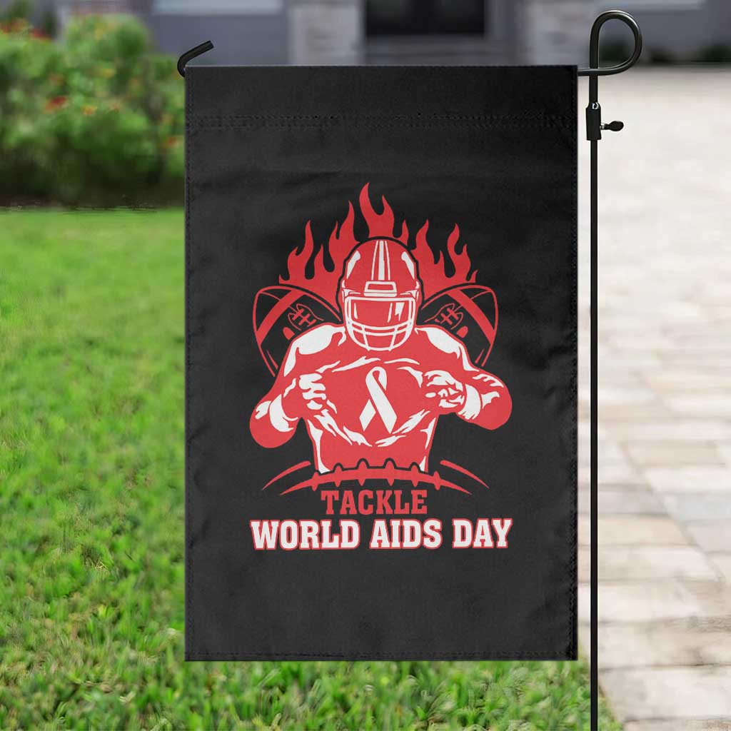 AIDS Awareness Garden Flag Ribbon HIV Tackle Football Gift TS12 Print Your Wear