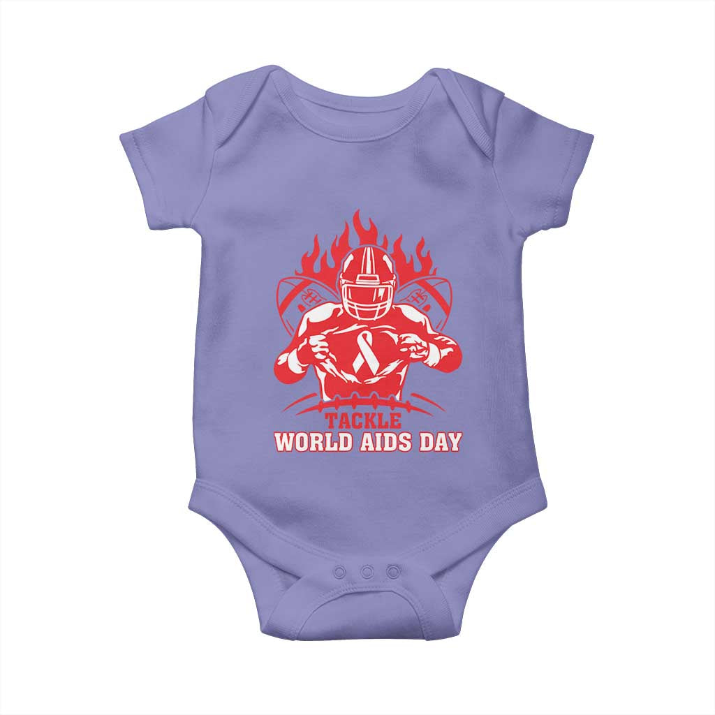 AIDS Awareness Baby Onesie Ribbon HIV Tackle Football Gift TS12 Violet Print Your Wear