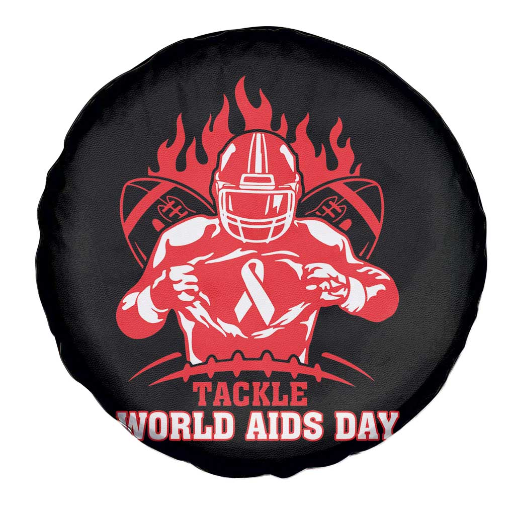 AIDS Awareness Spare Tire Cover Ribbon HIV Tackle Football Gift TS12 Print Your Wear