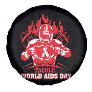 AIDS Awareness Spare Tire Cover Ribbon HIV Tackle Football Gift TS12 Print Your Wear