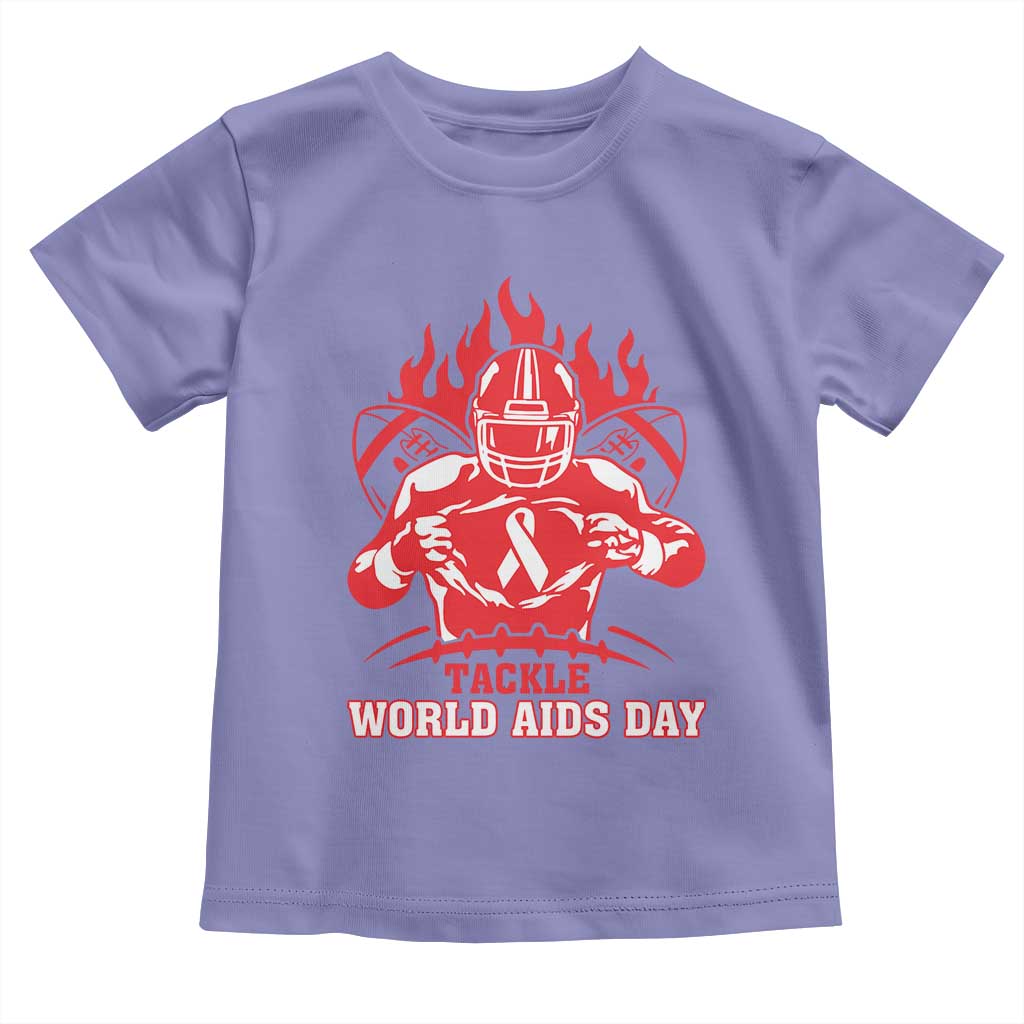 AIDS Awareness Toddler T Shirt Ribbon HIV Tackle Football Gift TS12 Violet Print Your Wear