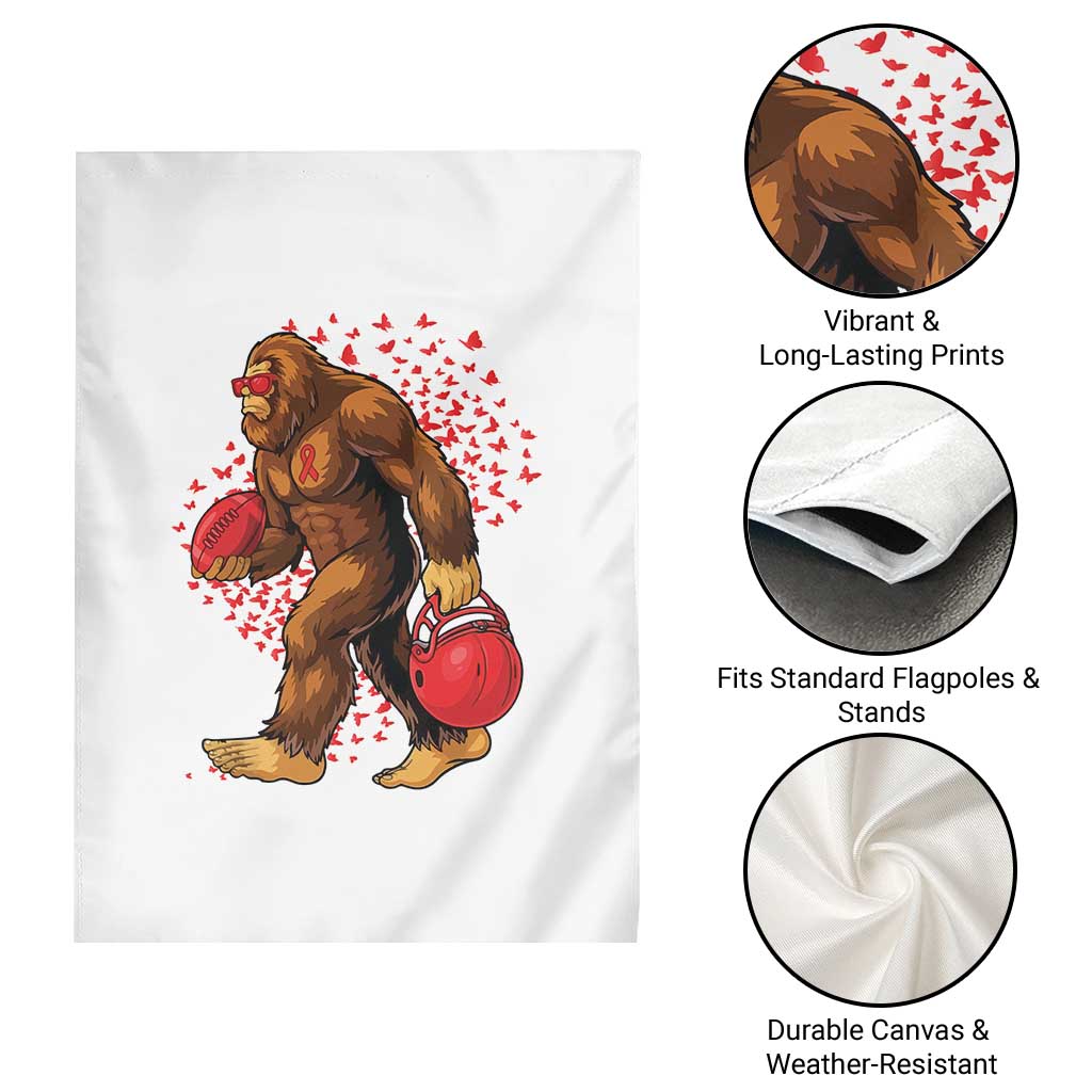 Funny Bigfoot Football Garden Flag Support HIV Awareness Gift TS12 Print Your Wear