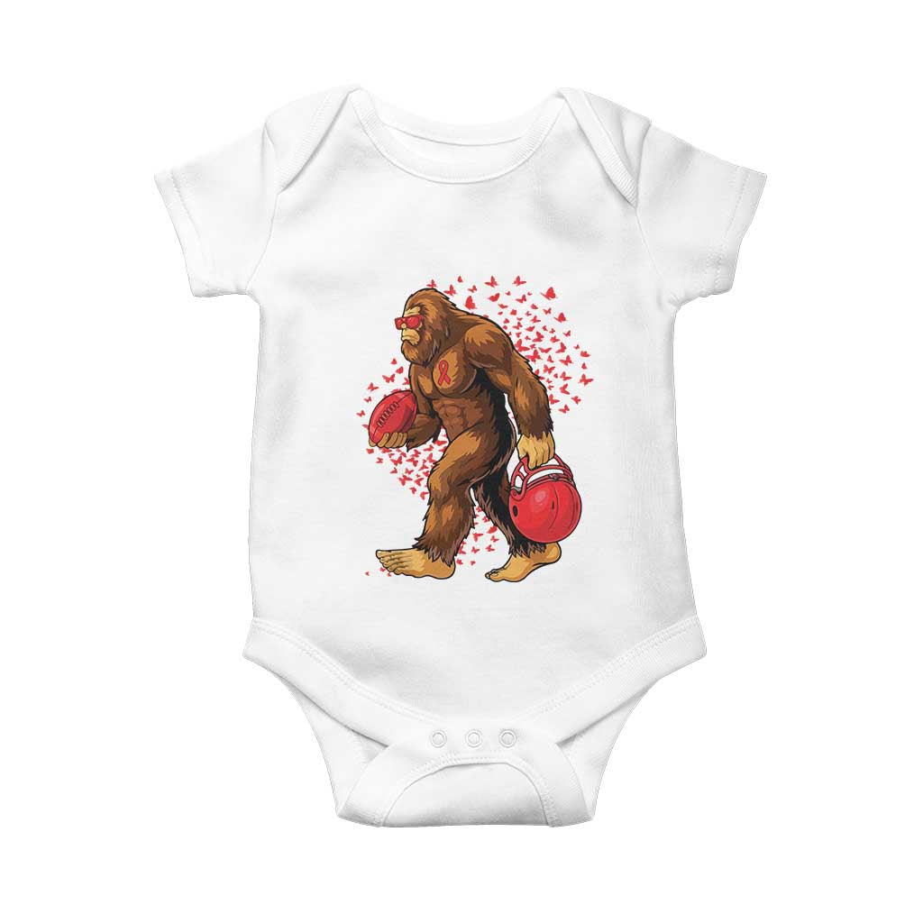 Funny Bigfoot Football Baby Onesie Support HIV Awareness Gift TS12 White Print Your Wear