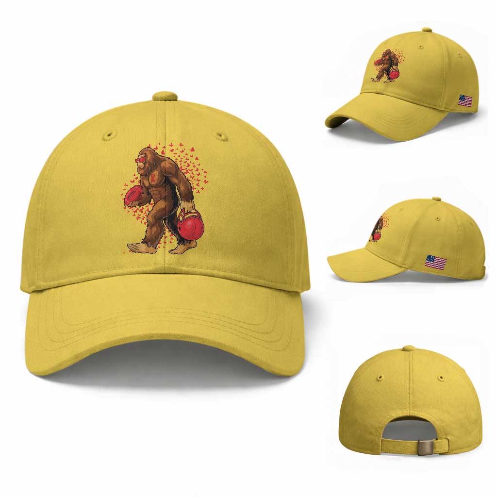 Funny Bigfoot Football Baseball Cap Support HIV Awareness Gift TS12 Baseball Cap Universal Fit Yellow Print Your Wear