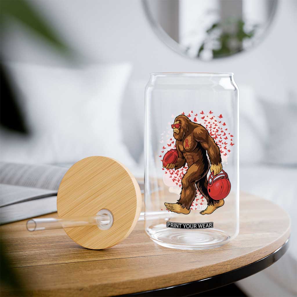 Funny Bigfoot Football Glass Can Support HIV Awareness Gift TS12 Print Your Wear