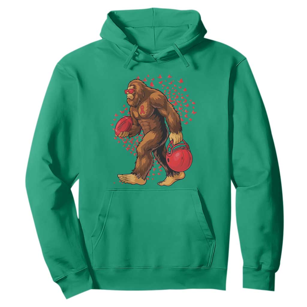 Funny Bigfoot Football Hoodie Support HIV Awareness Gift TS12 Irish Green Print Your Wear