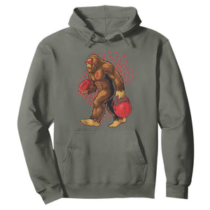 Funny Bigfoot Football Hoodie Support HIV Awareness Gift TS12 Military Green Print Your Wear