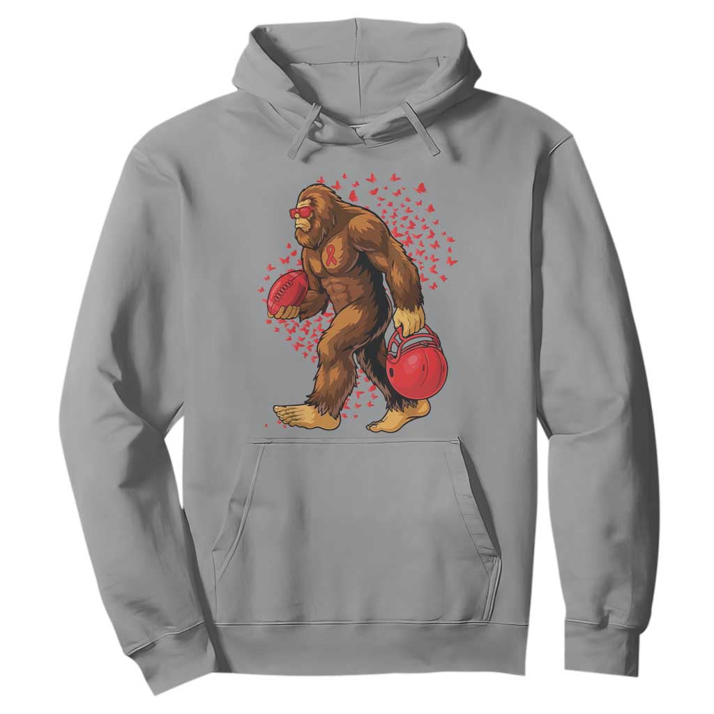 Funny Bigfoot Football Hoodie Support HIV Awareness Gift TS12 Sport Gray Print Your Wear