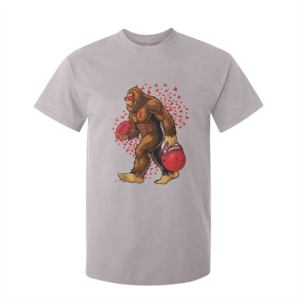 Funny Bigfoot Football T Shirt For Kid Support HIV Awareness Gift TS12 Ice Gray Print Your Wear