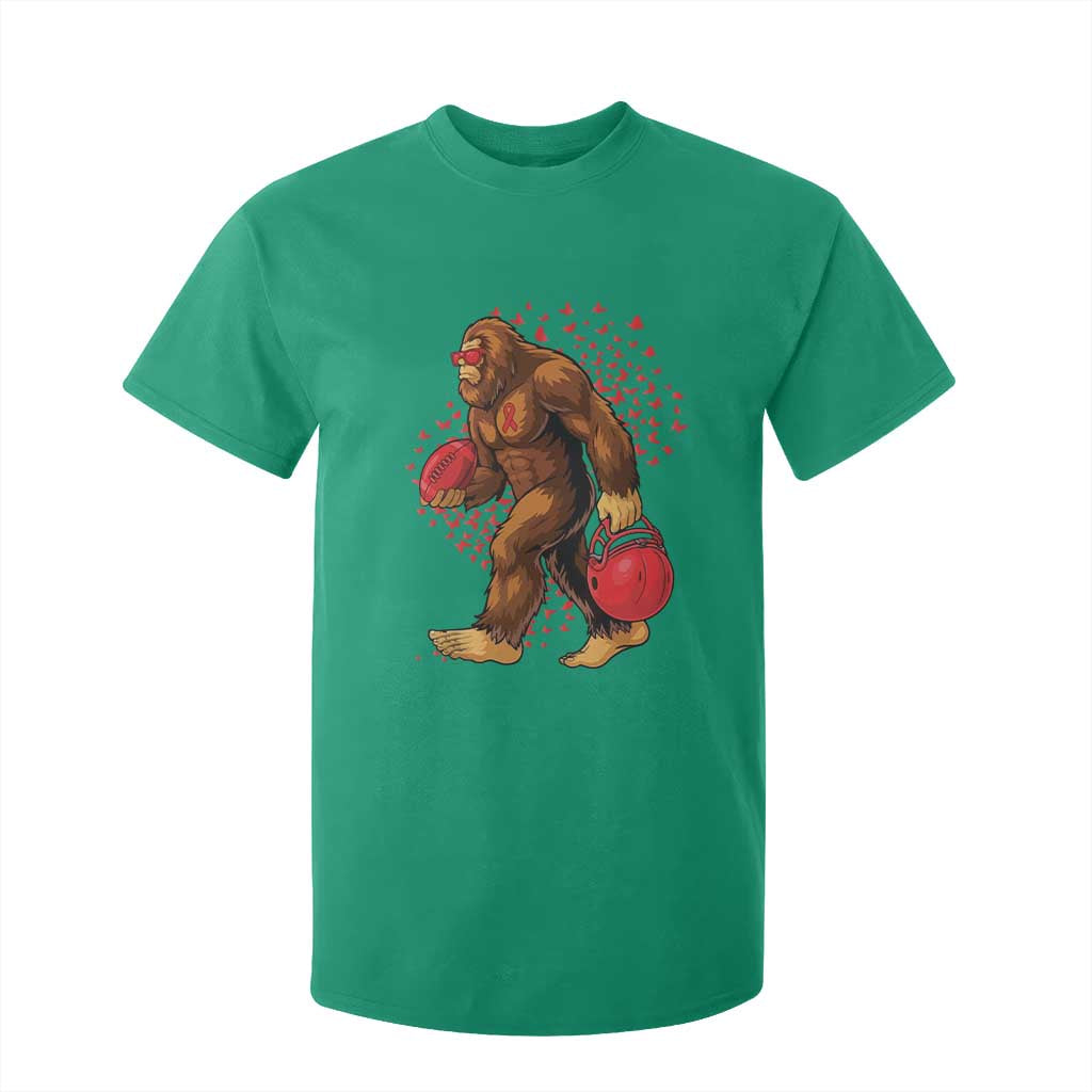 Funny Bigfoot Football T Shirt For Kid Support HIV Awareness Gift TS12 Irish Green Print Your Wear