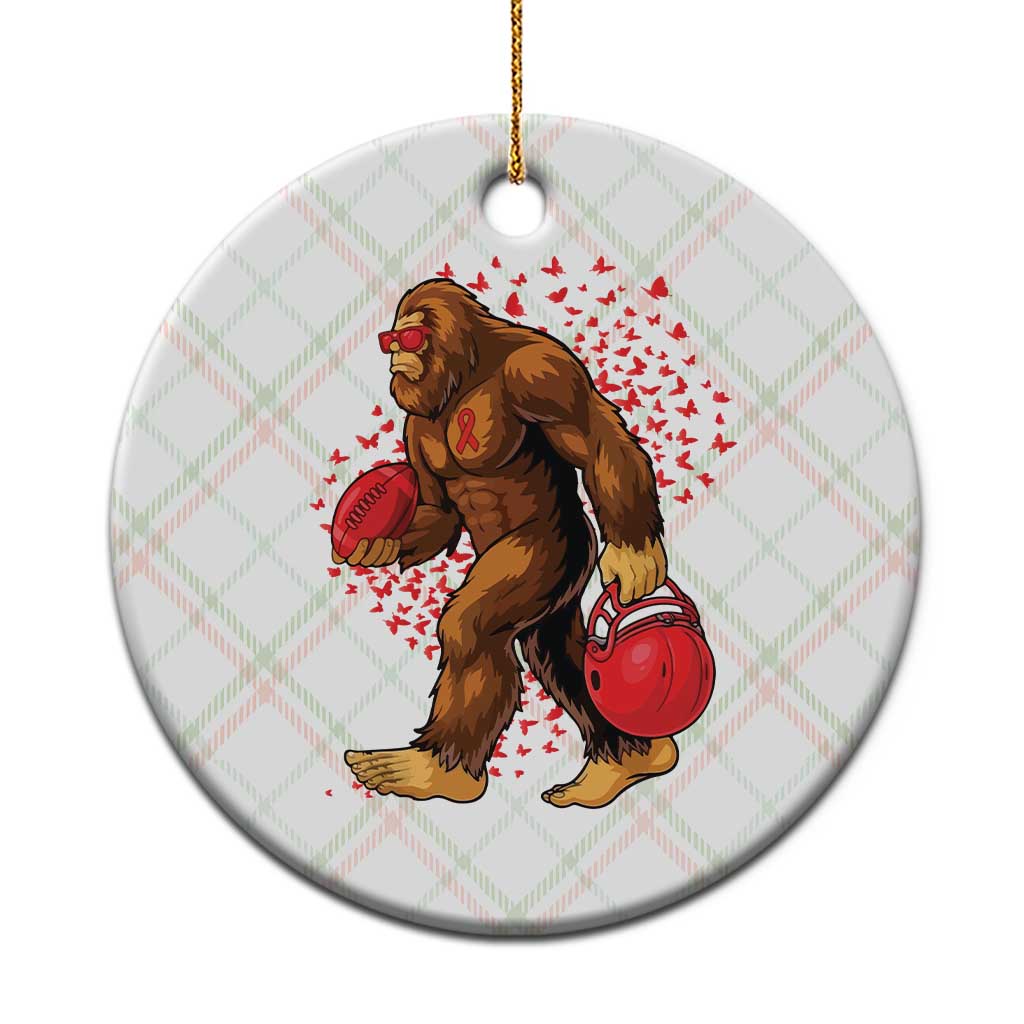Funny Bigfoot Football Ceramic Ornament Support HIV Awareness Gift TS12 1pc Christmas Plaid Print Your Wear