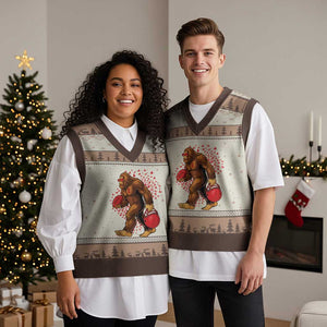 Funny Bigfoot Football V-Neck Knit Sweater Vest Support HIV Awareness Gift TS12 Mocha Mousse Print Your Wear